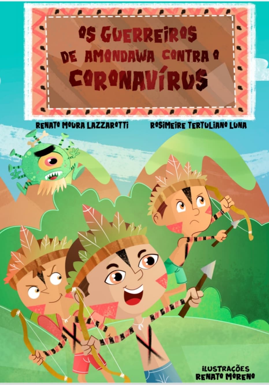 Capa de OS GUERREIROS DE AMONDAWA CONTRA O CORONAVIRUS